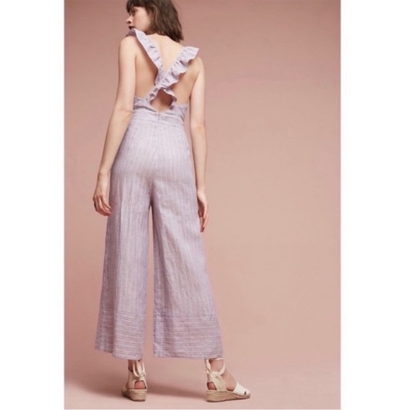 Anthro Elevenses Nantucket Linen Jumpsuit 10 - Picture 4 of 14